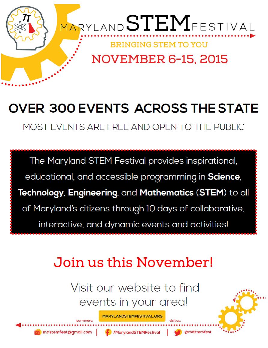 2015 Maryland S.T.E.M. Festival - November 6-15